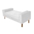 Divã Recamier Sofá Baú Félix 90 cm Suede Branco - AM Decor