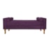 Divã Recamier Sofá Baú Félix 90 cm Suede Roxo - AM Decor