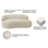 Divã Recamier Sofá Curvo Canadá Lado Direito 150 cm Luxo Sala Recepção Bouclé Bege - Amarena Móveis