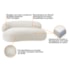 Divã Recamier Sofá Curvo Canadá Lado Direito 150cm Luxo Sala Recepção Bouclé Branco - Amarena Móveis