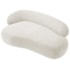 Divã Recamier Sofá Curvo Canadá Lado Direito 150cm Luxo Sala Recepção Bouclé Branco - Amarena Móveis