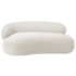 Divã Recamier Sofá Curvo Canadá Lado Direito 150cm Luxo Sala Recepção Bouclé Branco - Amarena Móveis