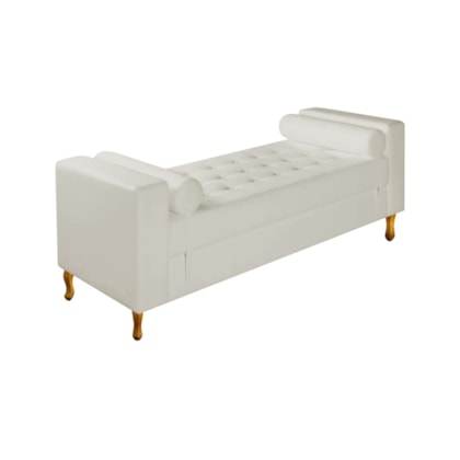 Divã Recamier Sofá Félix 140cm  Corano Bege -AM Decor