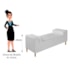 Divã Recamier Sofá Félix 140cm -Suede Branco- AM Decor