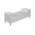 Divã Recamier Sofá Félix 140cm -Suede Branco- AM Decor