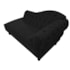 Divã Recamier Sofá Juliana 140cm Lado Esquerdo Corano Preto Sala de Estar Recepção Quarto Escritório Capitonê Luis XV - AM Decor