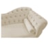 Divã Recamier Sofá Juliana 140cm Lado Esquerdo Suede Bege Sala de Estar Recepção Quarto Escritório Capitonê Luis XV - AM Decor