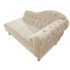 Divã Recamier Sofá Juliana 140cm Lado Esquerdo Suede Bege Sala de Estar Recepção Quarto Escritório Capitonê Luis XV - AM Decor