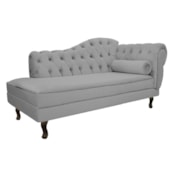 Divã Recamier Sofá Juliana 160cm Lado Esquerdo Corano Cinza para Recepção Sala de Estar Consultório Escritório Quarto - AM Decor