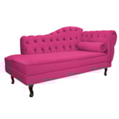 Divã Recamier Sofá Juliana 160cm Lado Esquerdo Suede Pink para Recepção Sala de Estar Consultório Escritório Quarto - AM Decor
