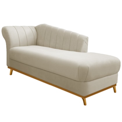 Diva Recamier Vanessa 160cm Lado Direito Linho Bege - Amarena Móveis