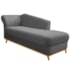 Diva Recamier Vanessa 160cm Lado Direito Linho Cinza Escuro - Amarena Móveis