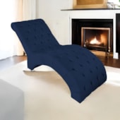 Espreguiçadeira Relaxante para Descanso P02 Suede Azul Marinho - Amarena Móveis