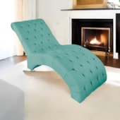Espreguiçadeira Relaxante para Descanso P02 Suede Azul Tiffany - Amarena Móveis