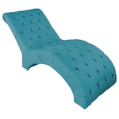 Espreguiçadeira Relaxante para Descanso P02 Suede Azul Turquesa - Amarena Móveis