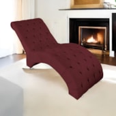 Espreguiçadeira Relaxante para Descanso P02 Suede Bordô - Amarena Móveis