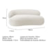 ivã Recamier Sofá Curvo Canadá Lado Direito 180cm Luxo Sala Recepção Bouclé Branco - Amarena Móveis