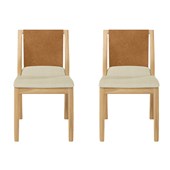 Kit 02 Cadeiras de Jantar Ana C03- Freijó/Marrom - Amarena Móveis