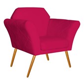 Kit 02 Poltrona Cadeira Decorativa Marcela Corano Pink para Sala de Estar Recepção Quarto Luxo - AM Decor