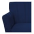 kit 02 Poltronas Decorativa Laura Palito Mel Suede Azul Marinho - Amarena Móveis