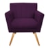 kit 02 Poltronas Decorativa Laura Palito Mel Suede Roxo - Amarena Móveis