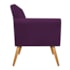 kit 02 Poltronas Decorativa Laura Palito Mel Suede Roxo - Amarena Móveis