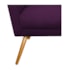 kit 02 Poltronas Decorativa Laura Palito Mel Suede Roxo - Amarena Móveis