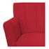 kit 02 Poltronas Decorativa Laura Palito Mel Suede Vermelho - Amarena Móveis