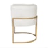 Kit 02 Poltronas Decorativa Luna Base de Ferro Dourado Bouclé Branco