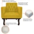 Kit 02 Poltronas Decorativas Classic Suede Amarelo - AM Decor