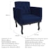 Kit 02 Poltronas Decorativas Classic Suede Azul Marinho - AM Decor