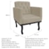 Kit 02 Poltronas Decorativas Classic Suede Bege - AM Decor