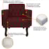Kit 02 Poltronas Decorativas Classic Suede Bordô - AM Decor