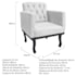 Kit 02 Poltronas Decorativas Classic Suede Branco - AM Decor