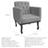 Kit 02 Poltronas Decorativas Classic Suede Cinza - AM Decor