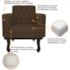 Kit 02 Poltronas Decorativas Classic Suede Marrom - AM Decor