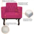 Kit 02 Poltronas Decorativas Classic Suede Pink - AM Decor