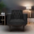 Kit 02 Poltronas Decorativas Classic Suede Preto - AM Decor