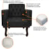 Kit 02 Poltronas Decorativas Classic Suede Preto - AM Decor