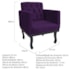 Kit 02 Poltronas Decorativas Classic Suede Roxo - AM Decor