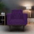 Kit 02 Poltronas Decorativas Classic Suede Roxo - AM Decor