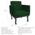 Kit 02 Poltronas Decorativas Classic Suede Verde - AM Decor