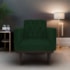 Kit 02 Poltronas Decorativas Classic Suede Verde - AM Decor