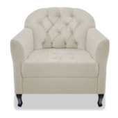 Kit 02 Poltronas Decorativas Julia Corano Bege - Amarena Móveis