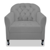 Kit 02 Poltronas Decorativas Julia Corano Cinza - Amarena Móveis