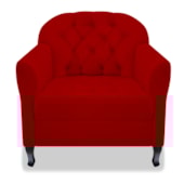 Kit 02 Poltronas Decorativas Julia Corano Vermelho - Amarena Móveis