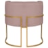 Kit 02 Poltronas Decorativas Luna Base de Ferro Dourado Linho Rose