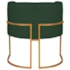 Kit 02 Poltronas Decorativas Luna Base de Ferro Dourado Linho Verde