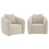 Kit 02 Poltronas Decorativas Sala de Estar Recepção Florença Bouclé Bege