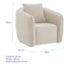 Kit 02 Poltronas Decorativas Sala de Estar Recepção Florença Bouclé Bege